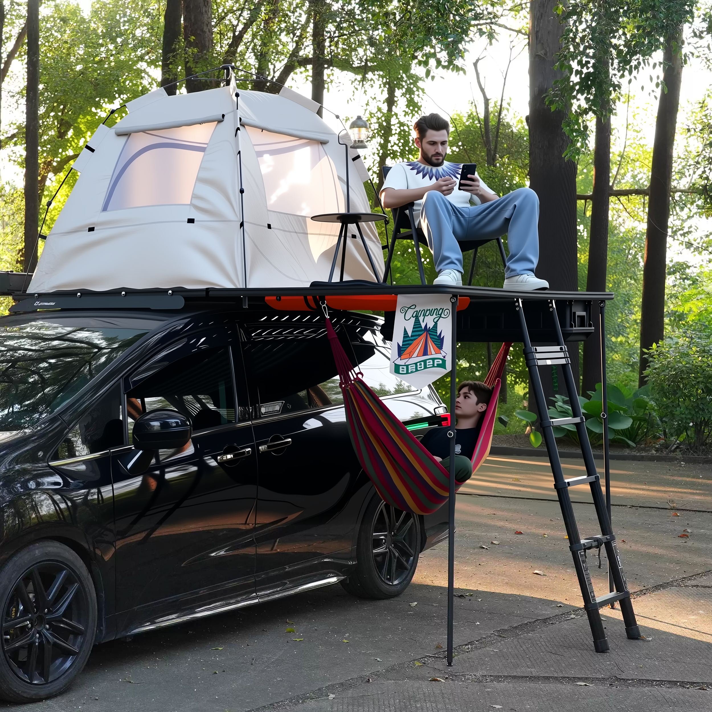 Flip-Up Rooftop Deck